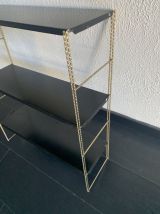 Etagère vintage 1960 String murale noir doré - 60 x 48 cm