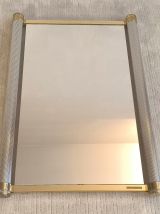 Très beau et rare grand miroir design 1970’s signé 