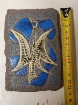 Plaque en pierre de lave émaillée - Jean Jaffeux.