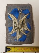 Plaque en pierre de lave émaillée - Jean Jaffeux.