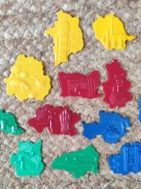 Rare ! 83 pièces de puzzle carte de France (années 50/60)