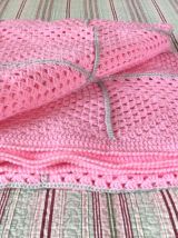 Couvre lit en laine crochetée (fait main) 240 x 180 cm