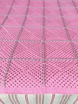 Couvre lit en laine crochetée (fait main) 240 x 180 cm