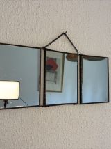 Miroir vintage 1930 triptyque barbier coiffeur danseuse jeun