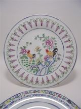  Set de 2 assiettes en porcelaine chinoise 