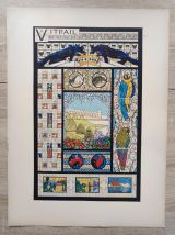 Illustration art nouveau Vitrail par René Binet 1902