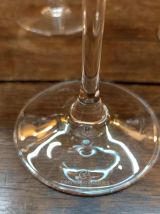 Six verres à cocktail martini Cristal d'Arques 