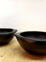 Paire de bols en poterie La Chamba, Colombie 
