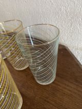 5 verres à orangeade annees 60/70.