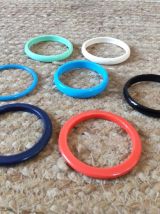Lot de 7 bracelets vintage (plastique)