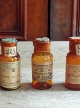 Rare ! 14 anciens flacons de pharmacie (flacons d'apothicair