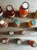 Rare ! 14 anciens flacons de pharmacie (flacons d'apothicair