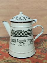 Cafetière et théière en tôle émaillée (Geneviève Lethu)