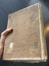 Miroir vintage 1920 triptyque barbier doré fleurs neuf bon m