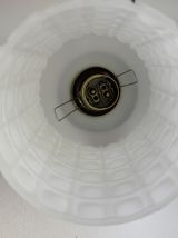 PAIRE D’ANCIENNES APPLIQUES DOUBLES 1950  EN OPALINE VINTAGE