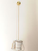 Suspension théière émaillée vintage 