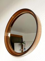 Miroir rond 40cm en plexiglas Gilac 1970 
