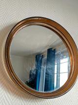 Miroir rond 40cm en plexiglas Gilac 1970 