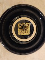 Cendrier vintage noir et doré – style grec