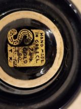 Cendrier vintage noir et doré – style grec