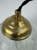 LOT 3 ANCIENNES SUSPENSIONS RONDES EN VERRE VINTAGE