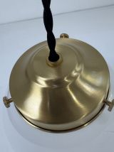 PAIRE D’ANCIENNES SUSPENSIONS EN OPALINE VINTAGE 13 CM