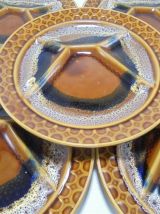  Série de 5 assiettes sarreguemines 