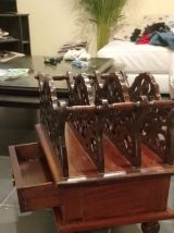 ancien porte revues vintage en bois