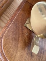 Serre-livres en bois de palissandre massif et hélices laiton