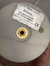 Lampe  vintage 1970 Athéna Georgia Jacob drapée saumonée - 5