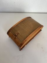 Distributeur cigarettes vintage 1960 boîte rideau bois cuivr