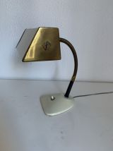 Lampe vintage 1950 bureau enfant appoint chevet crème doré -