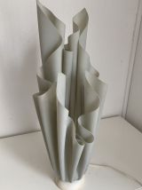 Lampe vintage 1970 Athéna Georgia Jacob drapée gris souris -