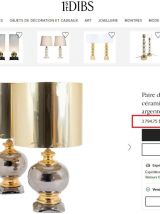 Magnifique grande lampe italienne 1960 céramique / or 