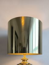 Magnifique grande lampe italienne 1960 céramique / or 