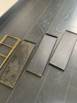 Etagère vintage 1960 String murale noir doré - 60 x 48 cm