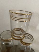 Lot 6 verres vintage annees 50.