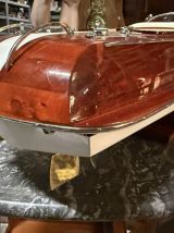 Maquette Riva Aquarama acajou métal et cuir