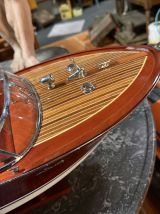 Maquette Riva Aquarama acajou métal et cuir