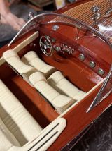 Maquette Riva Aquarama acajou métal et cuir