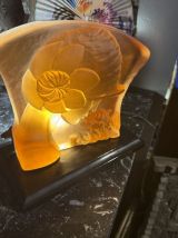 Lampe Art déco en verre orangeais