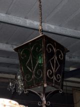 Lampadaire en verre de couleur