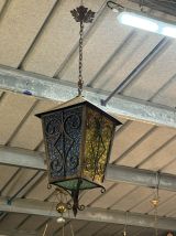 Lampadaire en verre de couleur