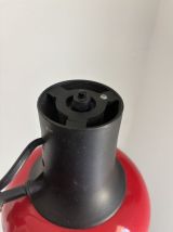 Lampe vintage 1970 architecte Lival P12 Finlande rouge acier