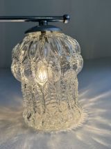 ANCIENNE APPLIQUE METAL ET VERRE VINTAGE