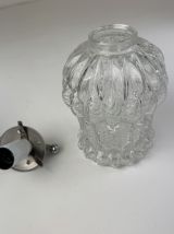 ANCIENNE APPLIQUE METAL ET VERRE VINTAGE