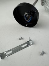 ANCIENNE APPLIQUE METAL ET VERRE VINTAGE