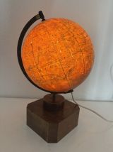 Globe vintage 1930 terrestre Jacques Adnet Mappemonde J.Fore
