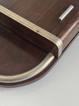 Porte-cigarettes vintage 1960 distributeur bois métal - 30 x