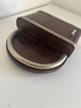 Porte-cigarettes vintage 1960 distributeur bois métal - 30 x